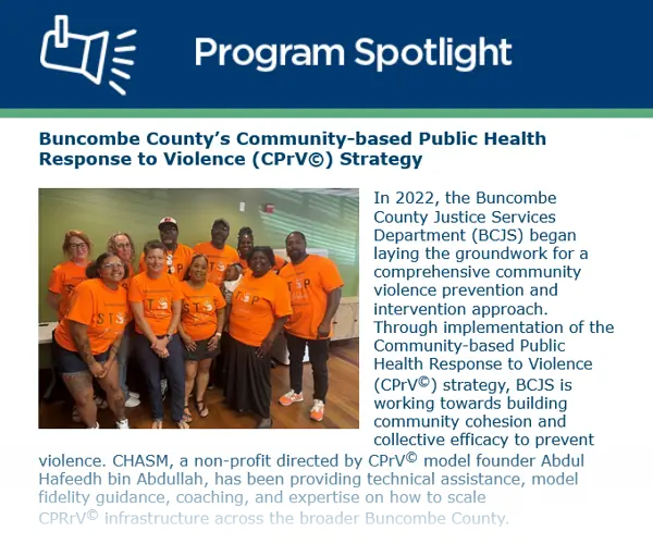 Screen capture of NCDPS newsletter