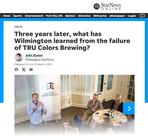 Screen capture of Star News article